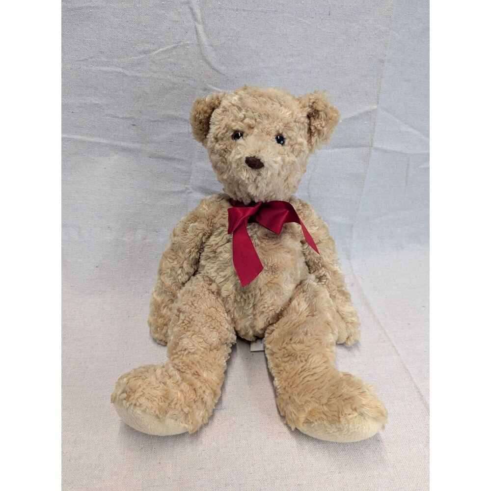 Douglas Matrix Callie Bear 13" Plush Teddy Red Bow Weighted Retired